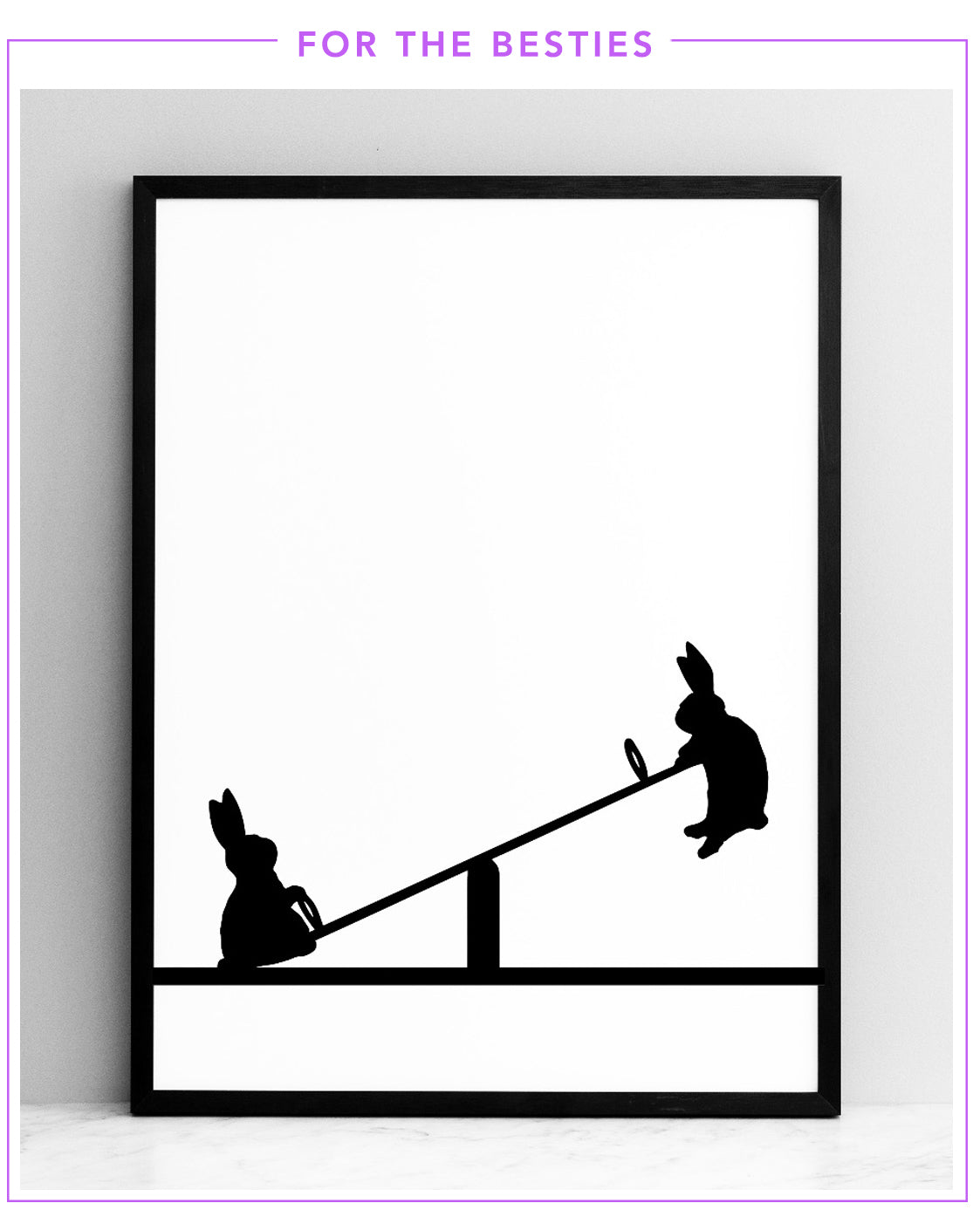 Seesawing Rabbit Print