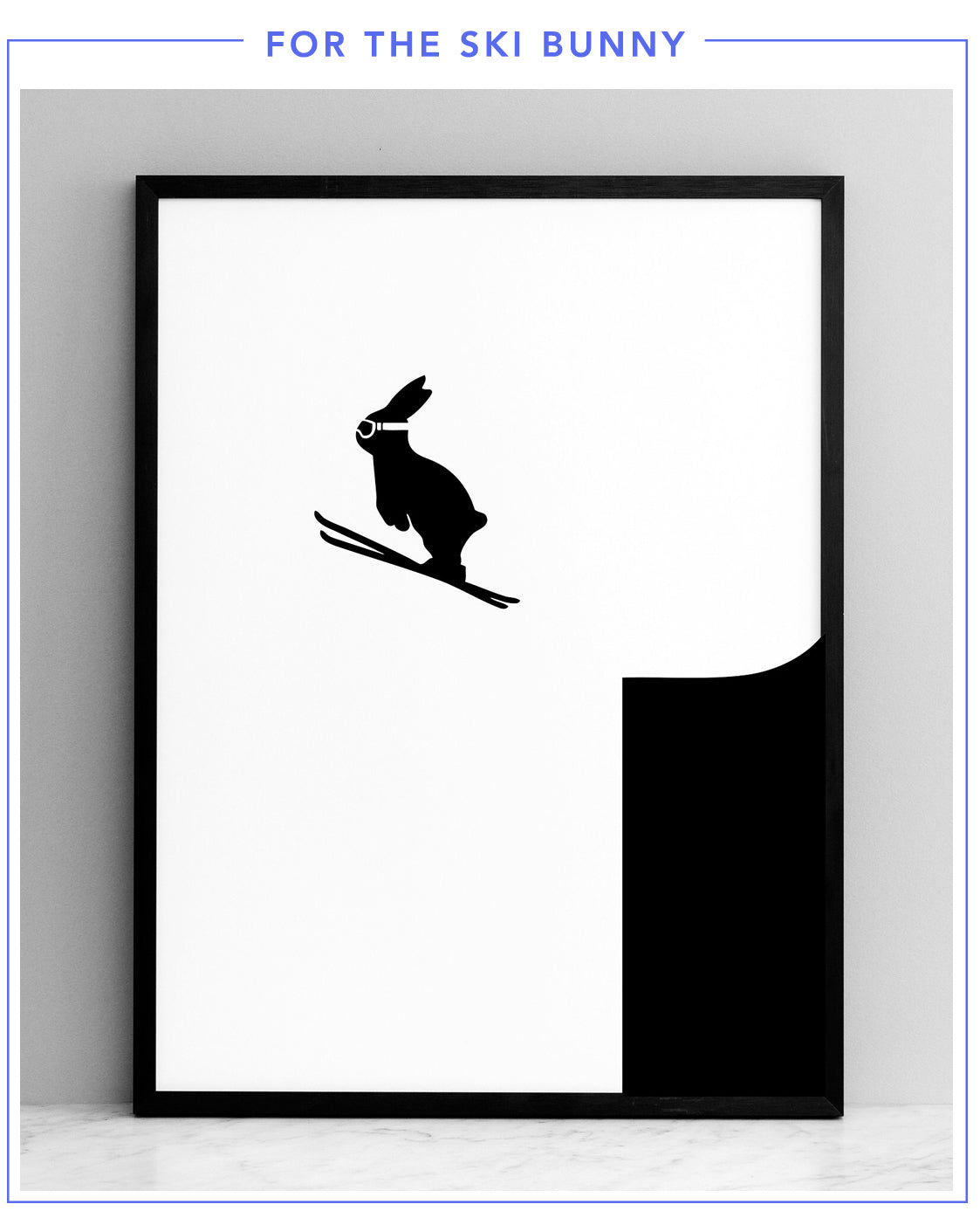 Ski Jumping Rabbit Print