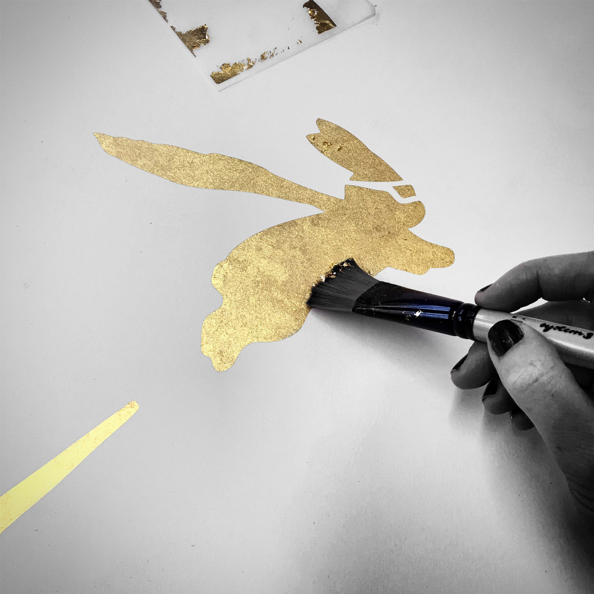 24ct Gold Superhero Rabbit Print