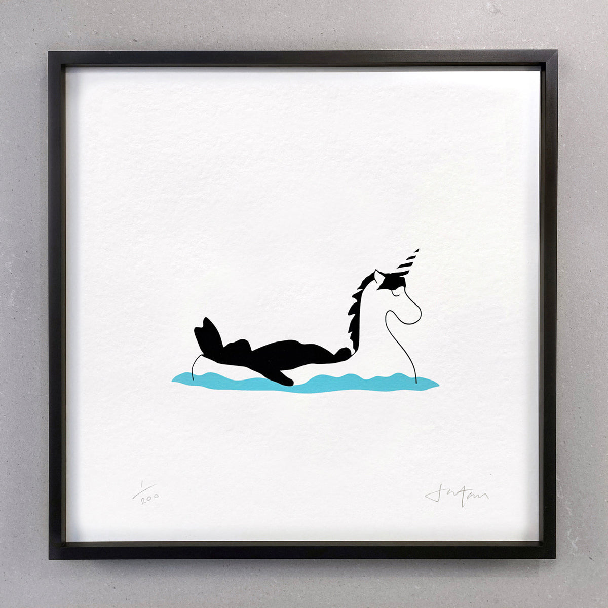 Limited Edition Unicorn Rabbit Print