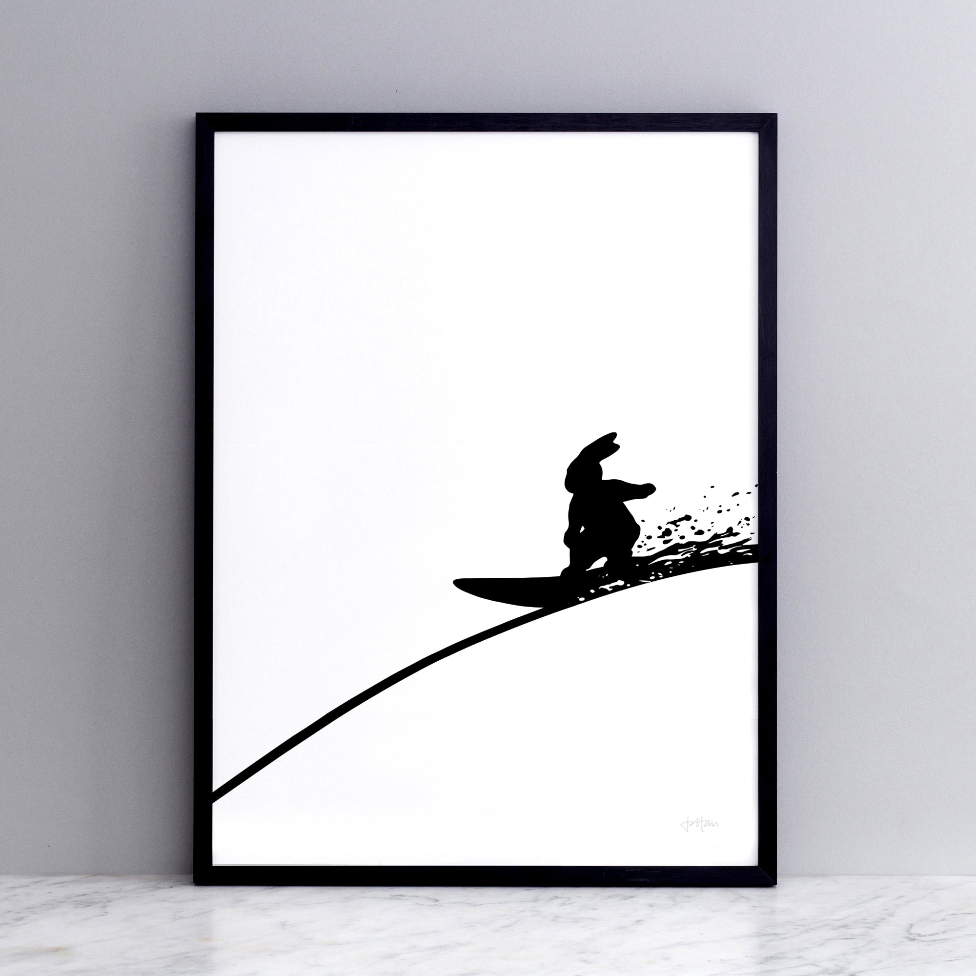 Surfing Rabbit Print