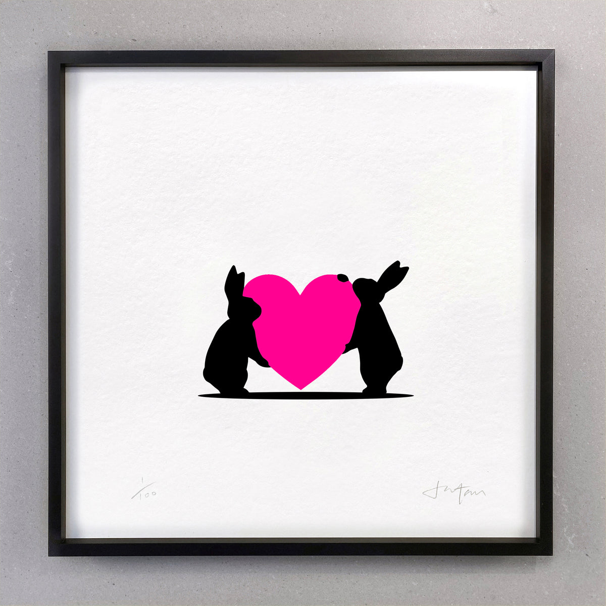 Limited Edition Loveheart Rabbit Print