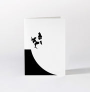 Skateboarding Rabbit Card