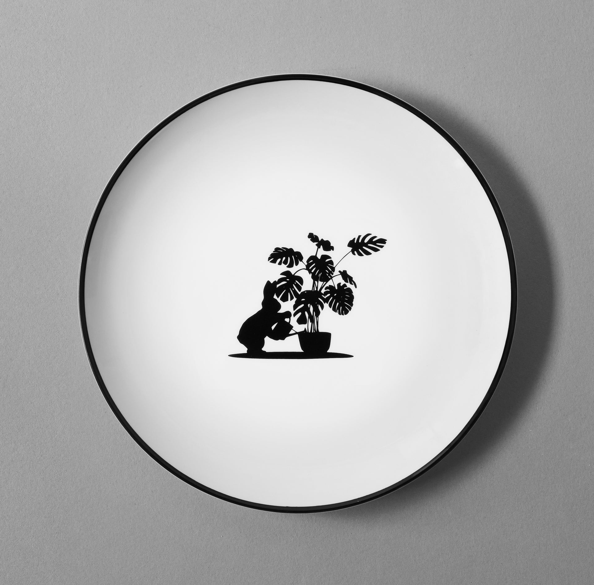 Rabbit Plates Hand Decorated Fine China Plates HAM