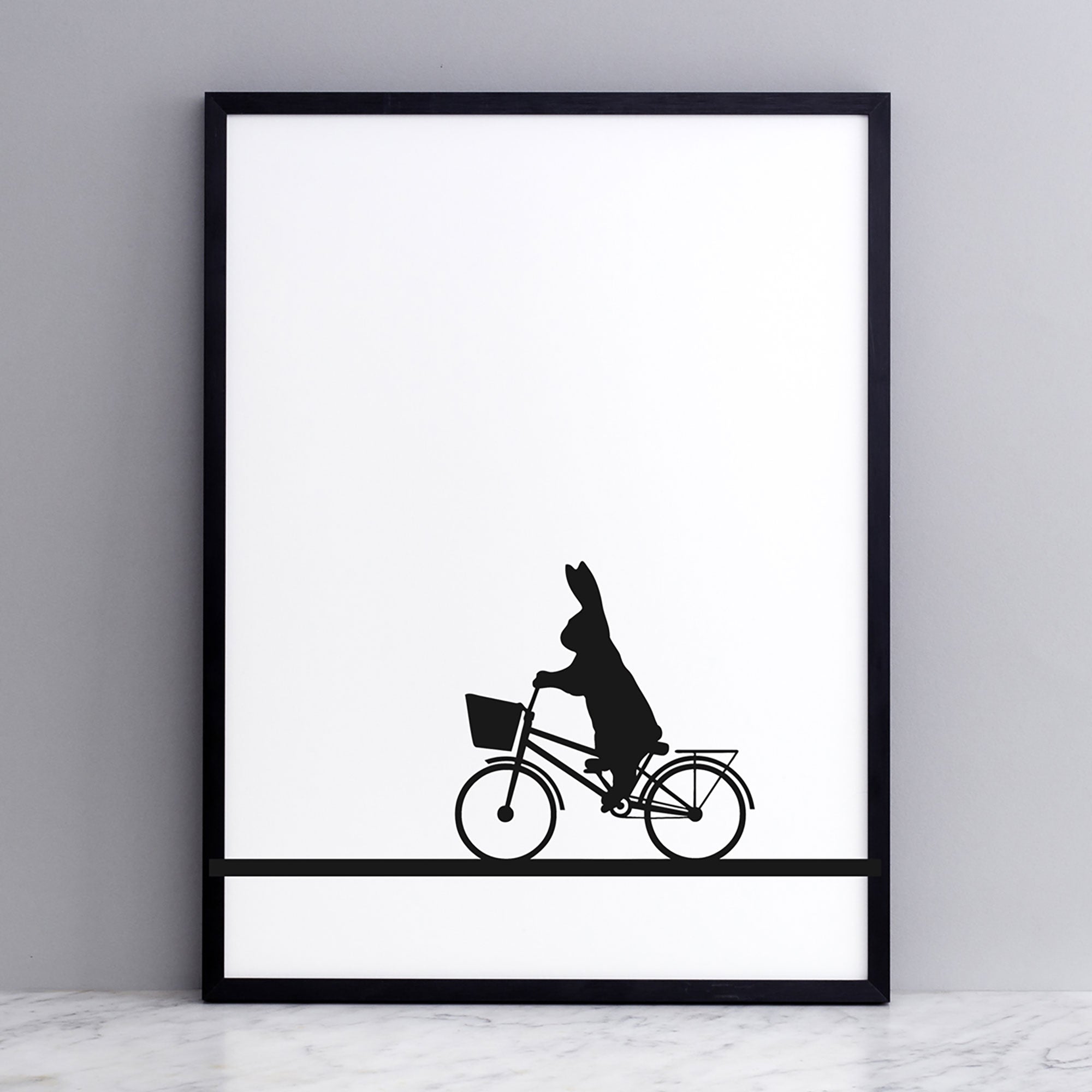 City Bike Rabbit Print