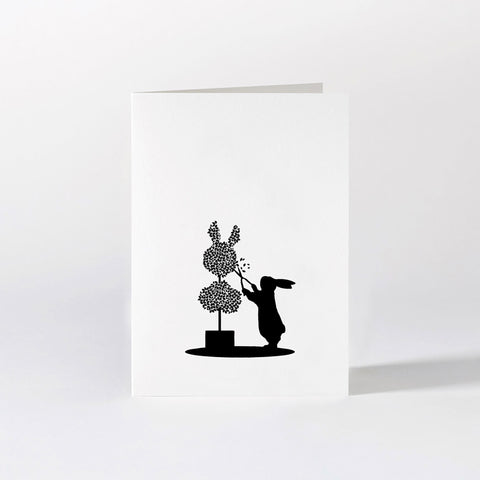 Topiary Rabbit Card