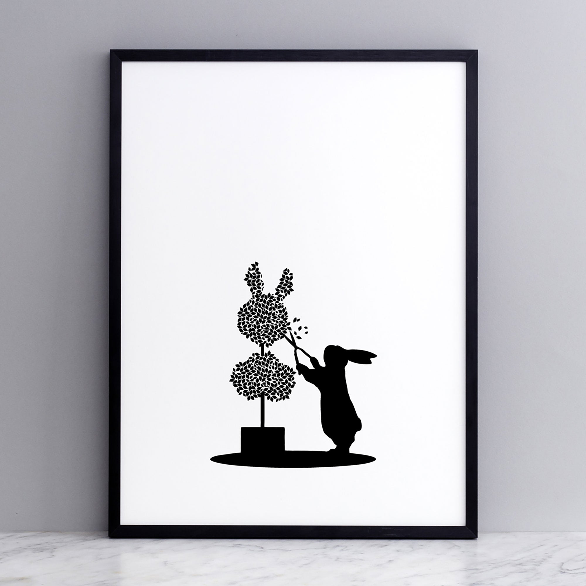 Topiary Rabbit Print