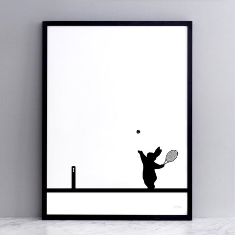 Tennis Rabbit Print